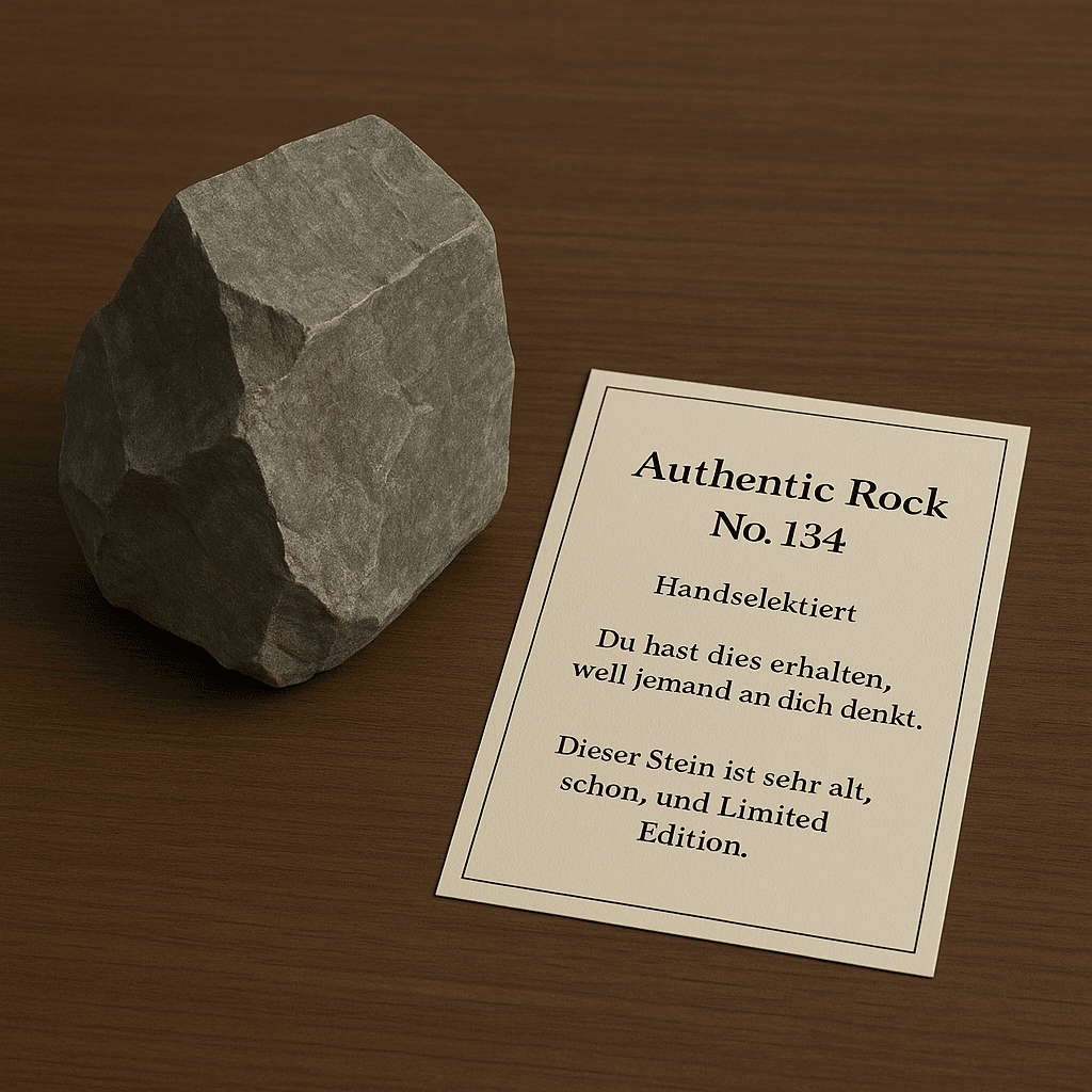 Limitierte Edition Stein mit Authentifizierungs-Urkunde